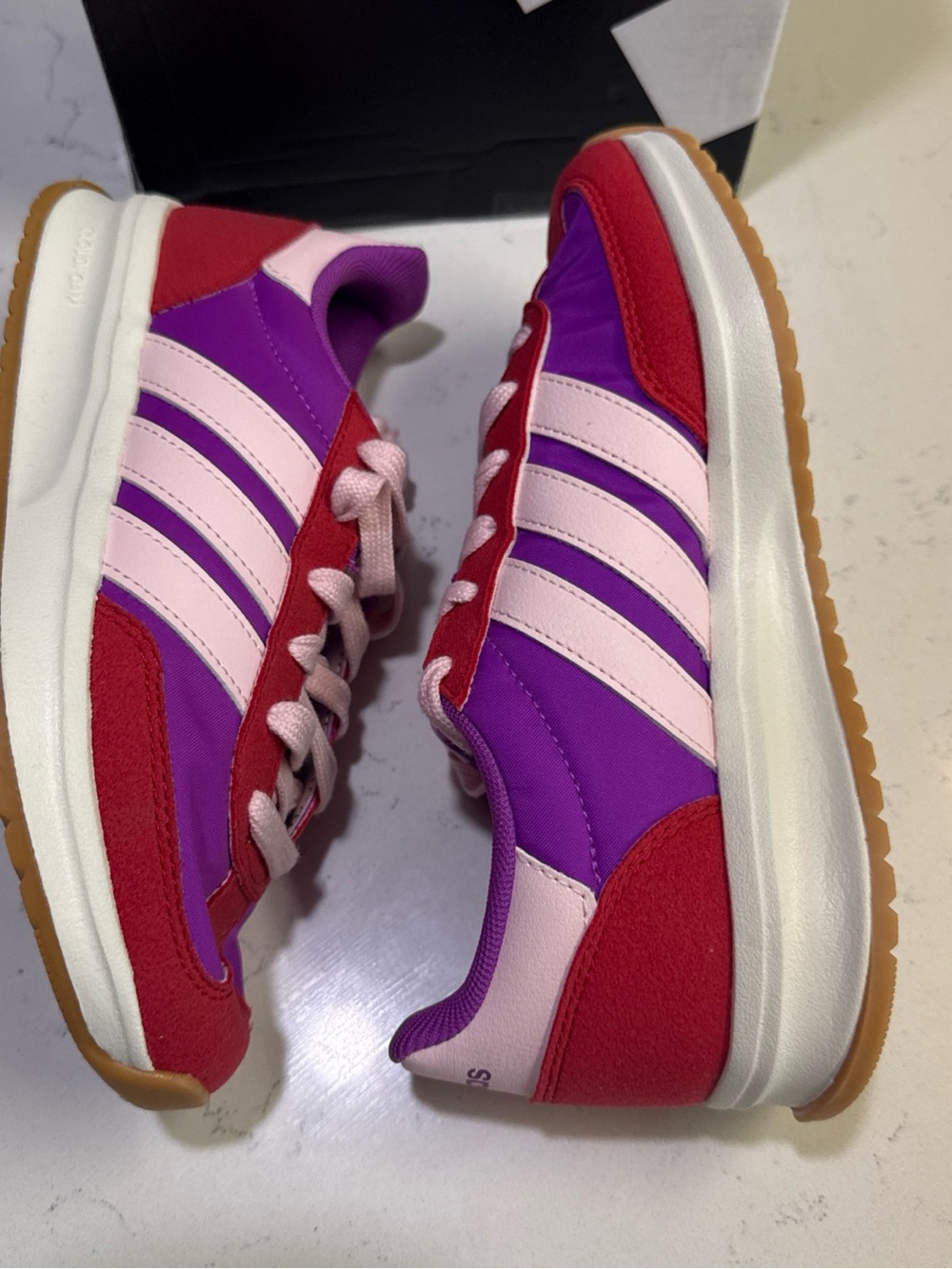 adidas Kids Red, Purple & Pink Retro Runner Sneakers